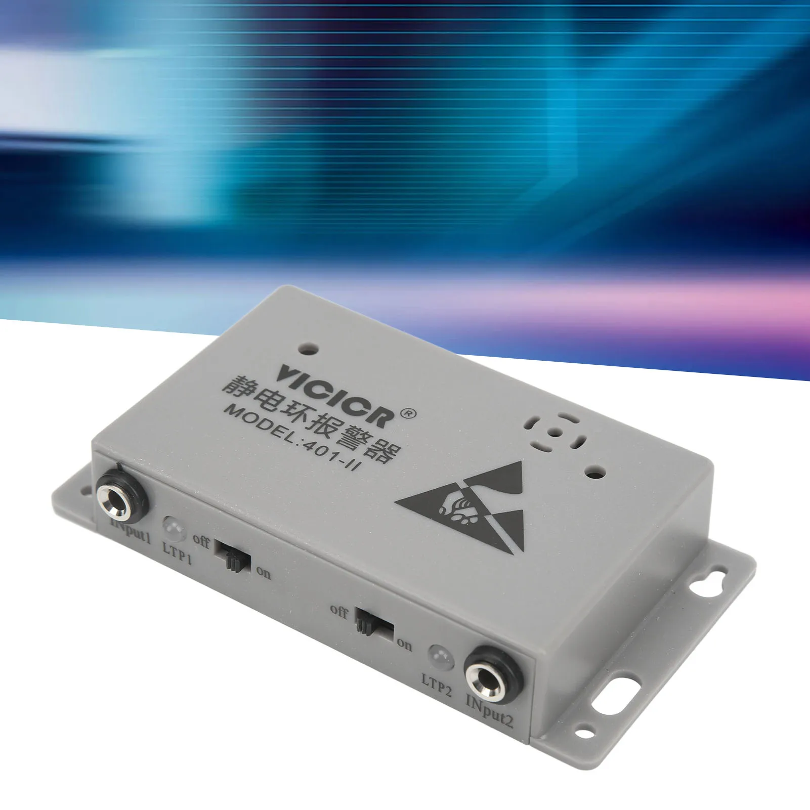 Probador de correa de muñeca ESD, alarma, alta sensibilidad, ligero, duradero, doble estación, pulsera antiestática, Monitor en línea