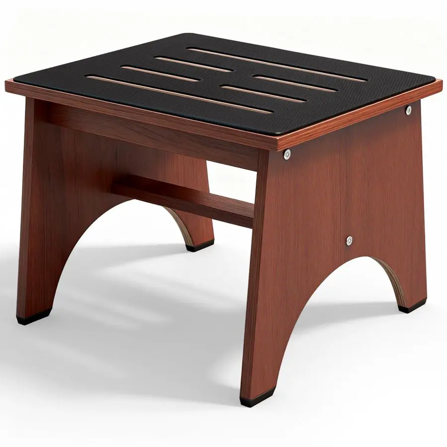 

Стремянка-табурет для взрослых и пожилых людей с нескользящими резиновыми накладками, усиленная платформенная ступенька для ванной, спальни, кухни