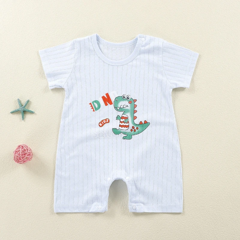 

Unisex Baby Summer Cotton Romper Boys & Girls Cute Cartoon Dinosaur & Unicorn Print Onesie Christmas Cozy Jumpsuit for 0-2Years