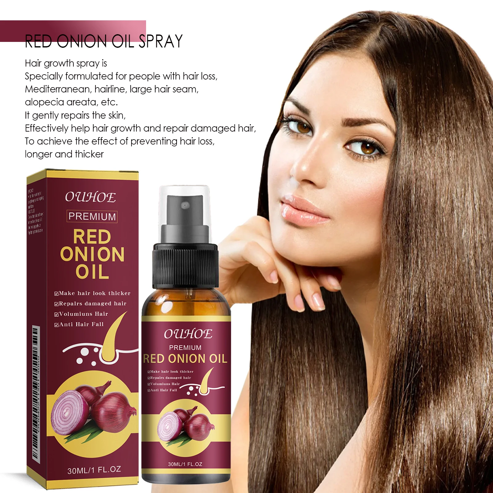 Powerful Hair Growth Serum Spray Anti Hairs Loss Treatment Essential Oils Repair Nourishing Roots Regrowth Hair Beauty Care