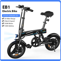 EB1 Electric Bike 350W 7.8Ah Electric Bicycle 40km Max Range 25km/h Speed 14inch Foldable  Electric Bike