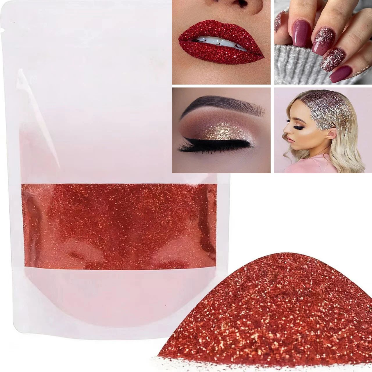 Nail Glitter Sequins, 50g /1.76oz 1/128'' 0.2MM Nail Glitter PET Extra Fine Glitter for Nail Arts,Weddings, Card, Decoration