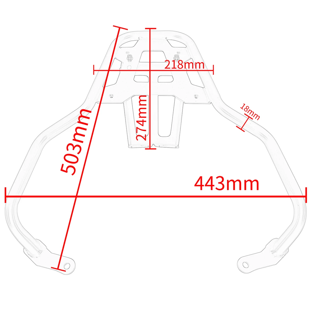 Motorcycle Rear Luggage Rack For Vespa GTS300 2008-2022 Bracket Passenger Seat Tail Rear Frame Carrier Support Holder Plate
