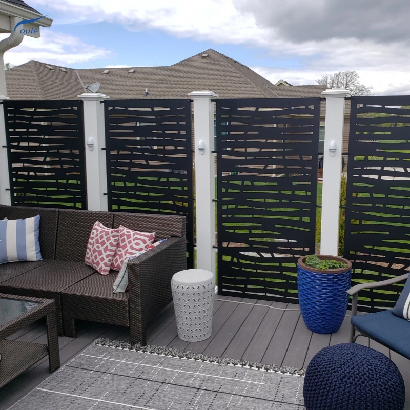 Decorative Laser Cut Metal Fence Panel Privacy Aluminum Fence Panel Perforated Fence Panel & Metal Screen Designs
