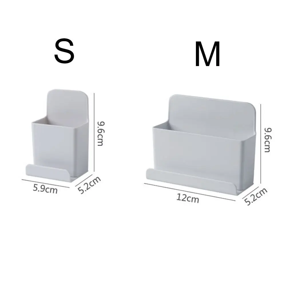 Case Sticky Container Stand Rack Wall Mounted TV Remote Control Organizer Adhesive Hanger Air Conditioner Storage Box