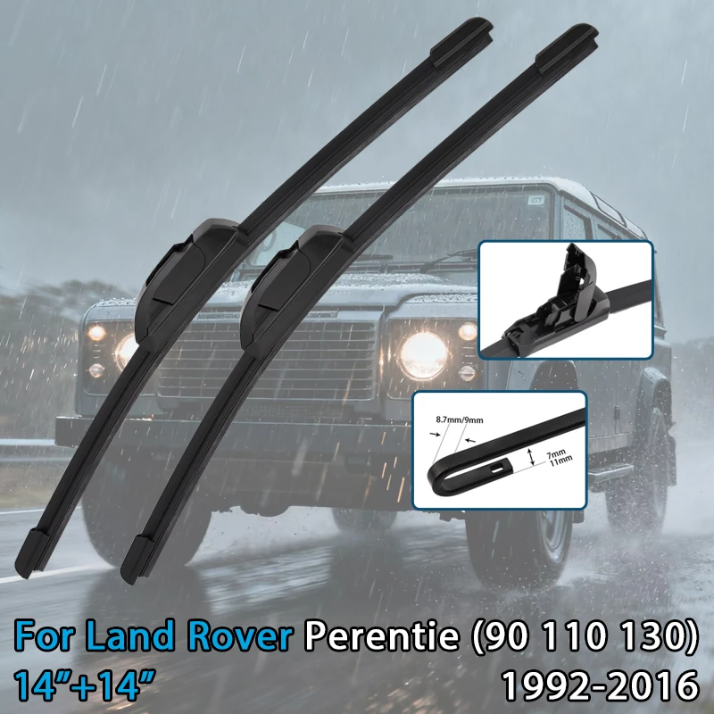 

For Land Rover Perentie (90 110 130) 1992-2016 Car Wiper Blade Front Wipers Fit U Hook Arm Windscreen Auto Wiper Blades