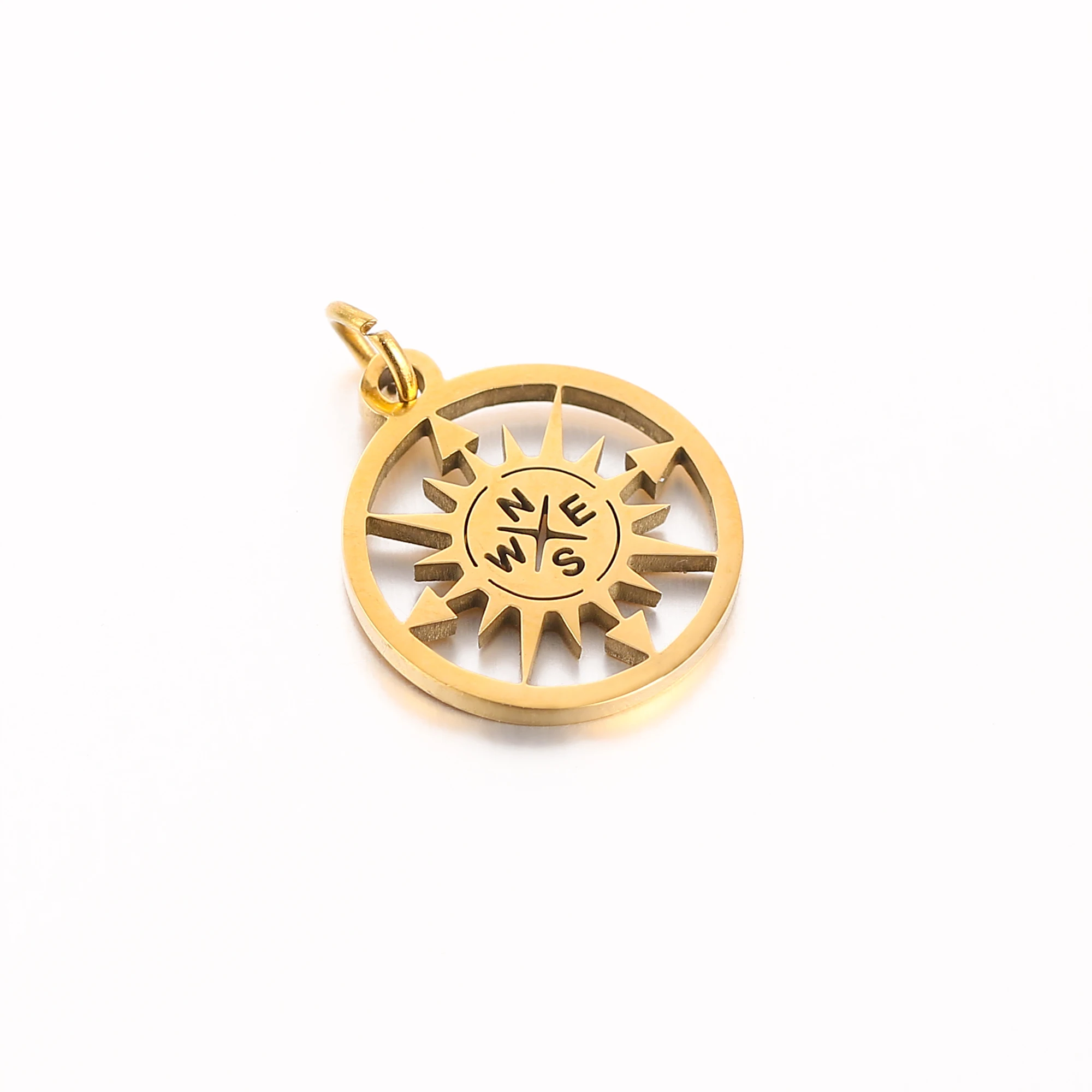 5pcs nautischer Kompass Charms Edelstahl Hawaii Sea Charm Anhänger DIY hand gefertigten Schmuck für Ohrringe Armband Halskette machen – Detail 5