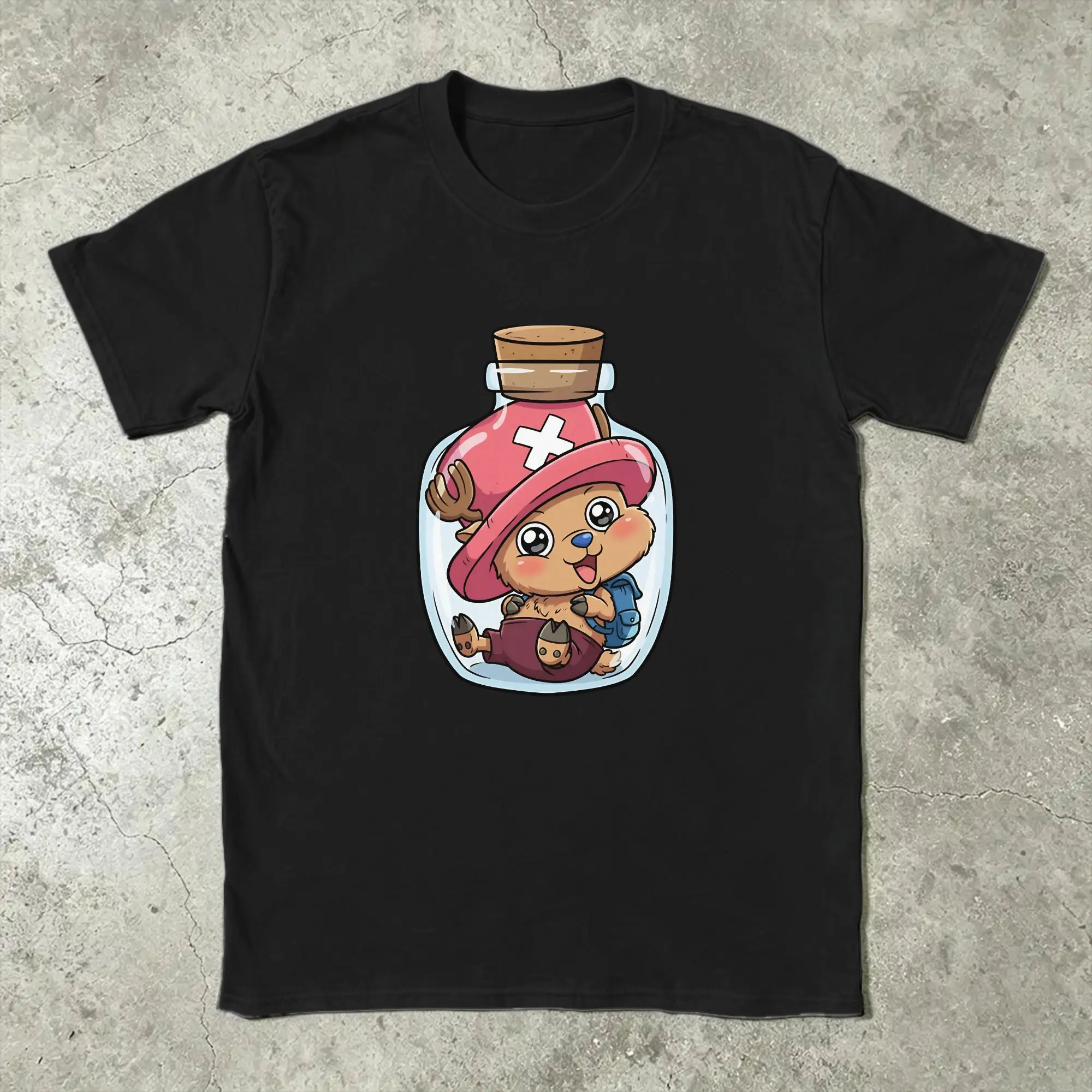 Ones Japanese Anime P-Pieces Chopper T Shirt Summer  100 Cotton T Shirts For Men Trending Casual Tshirt Short-Sleeved Fun Tops