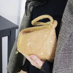 Bolsos de noche con cuentas suaves para mujer, cubierta de estilo abierto para dama, bolsos de dama de boda, monedero para regalo de Año Nuevo, bolso de mano de noche