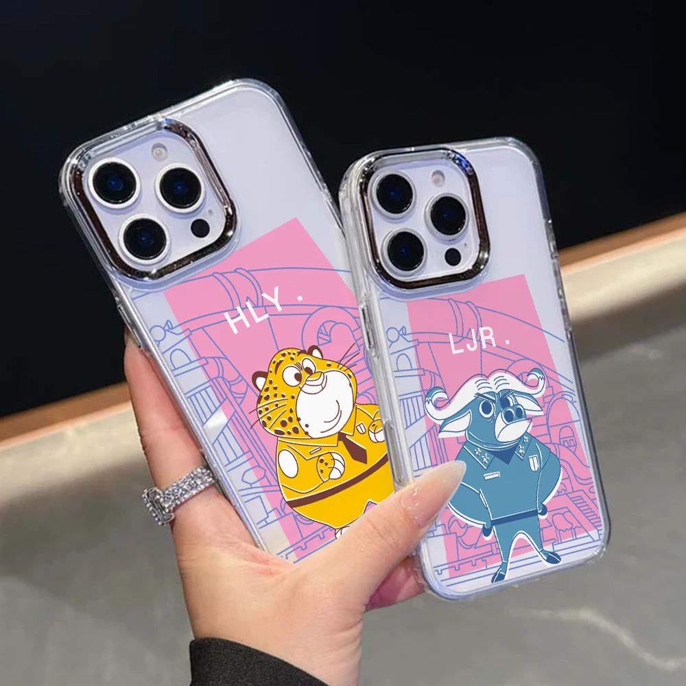 Чехол для телефона Disney Zootopia Judy Nick для OPPO Reno5 Reno6 Reno8 Reno11 Reno12 Reno13 Reno14 T F Pro 4G 5G, прозрачный мягкий чехол