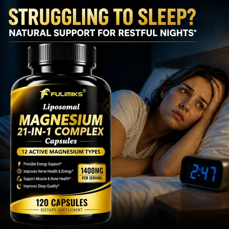 21 in 1 Liposomal Magnesium Complex, with 12 Active Types Magnesium Support Bone Muscle Health, Improve Nerve & Brain Function