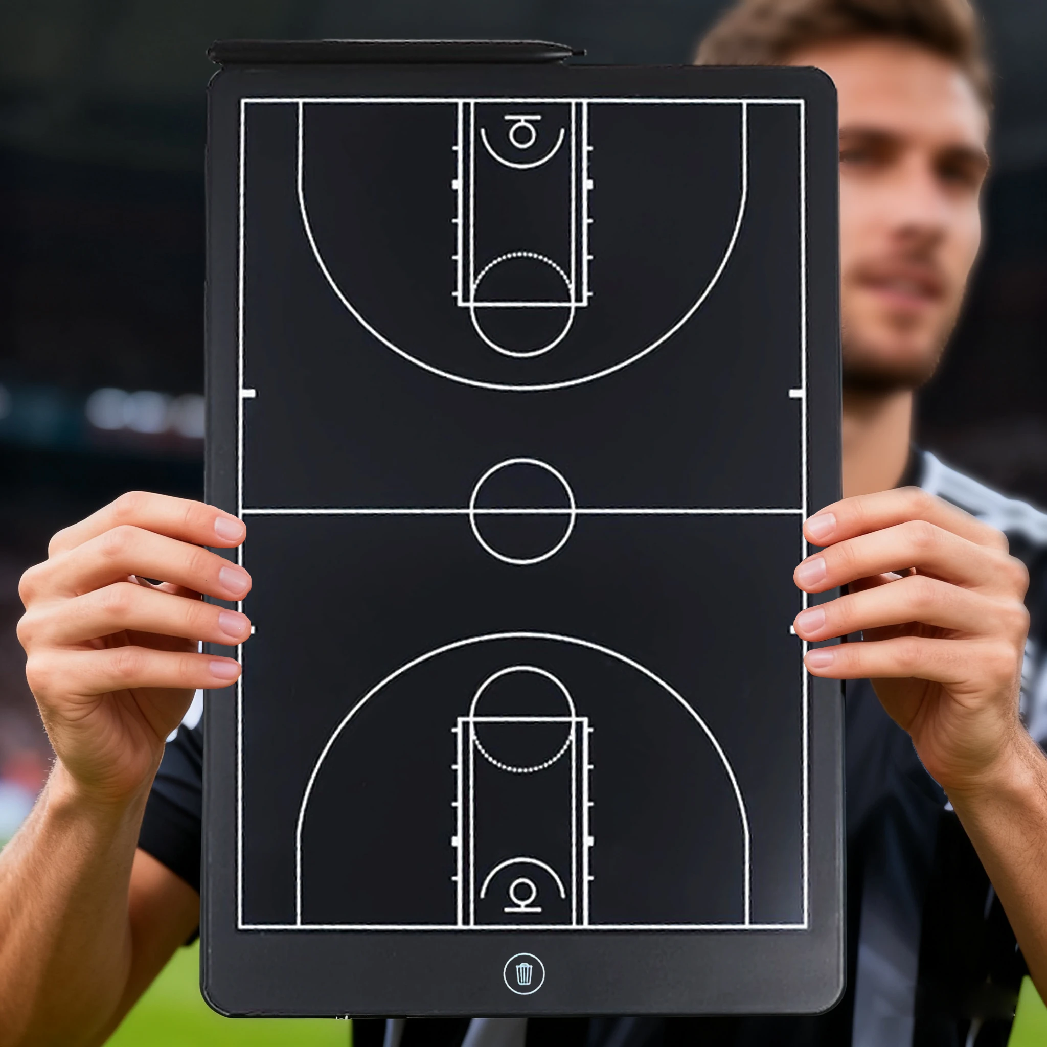 8.5/10/16-Inch Basketball Tactical Tablet LCD Electronic Strategy Marker Board Coaching Blackboard for B-ball Sports Training
