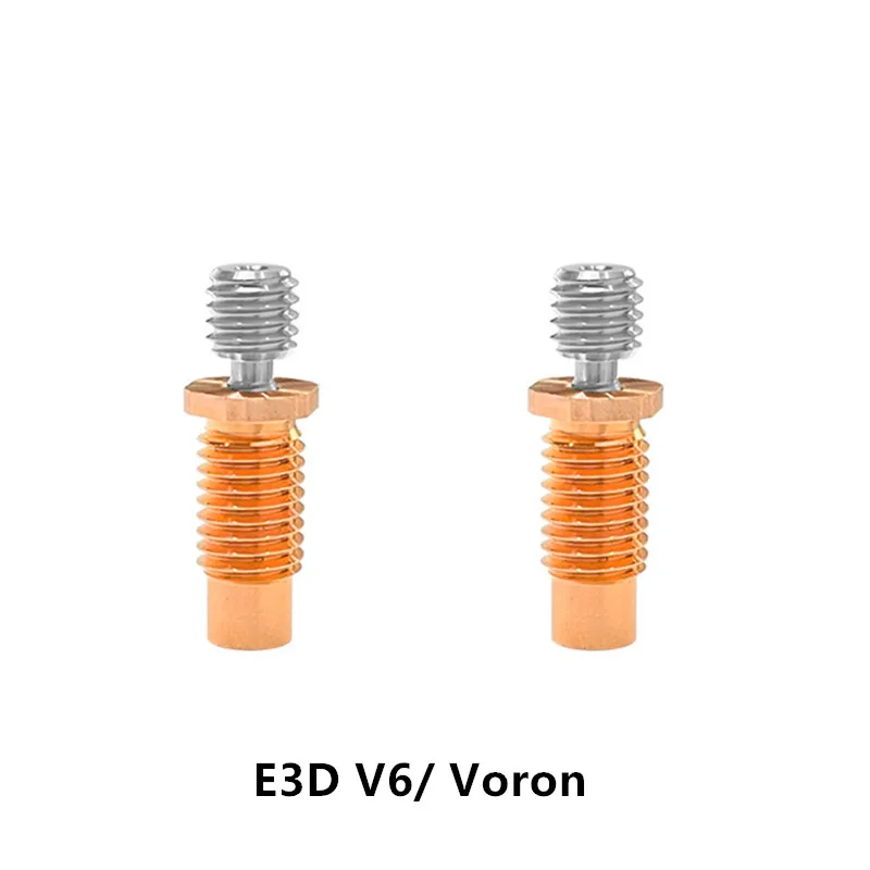 V6 Titanium / Red Copper Bimetal Hexagonal Heat Break - Voron 0 / Voron 2.4 3D Printer Parts