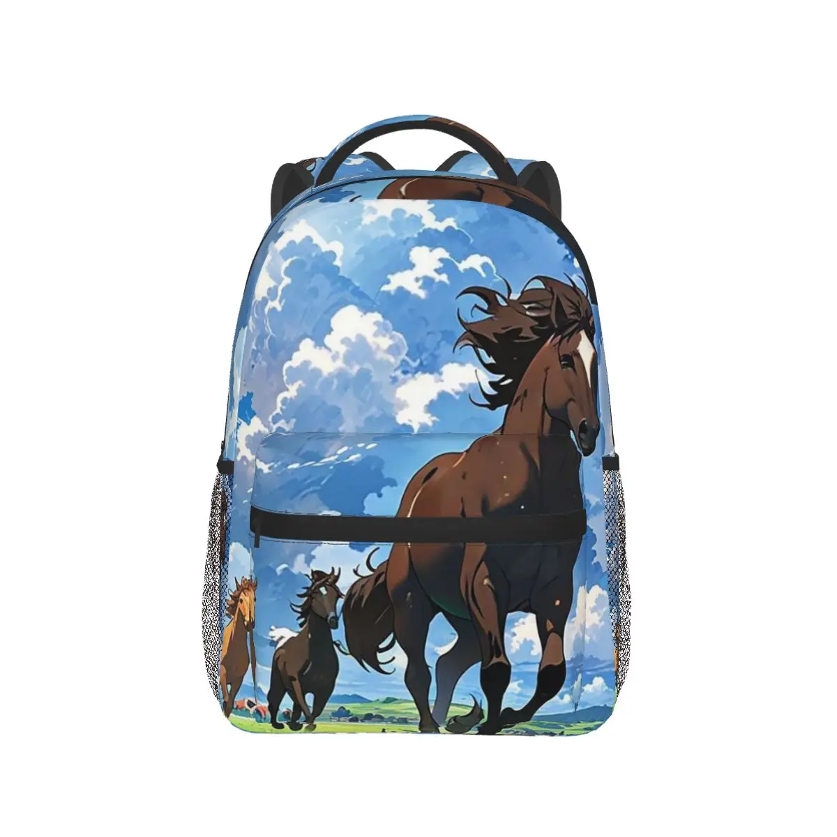 

Galloping Horse Pattern Backpack Hot Sale Daypack Large Capacity Children BookBag School Bag Shoulder Bags for Men Women