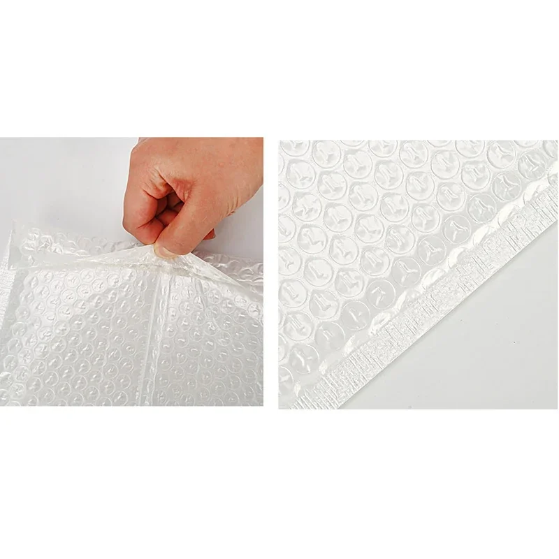 50 Stuks Witte Parel Film Bubble Envelop Tas Waterdicht Gevoerde Mailing Zelfzegel Verzendverpakking Zakken Buble Mailers Tas 15X20Cm