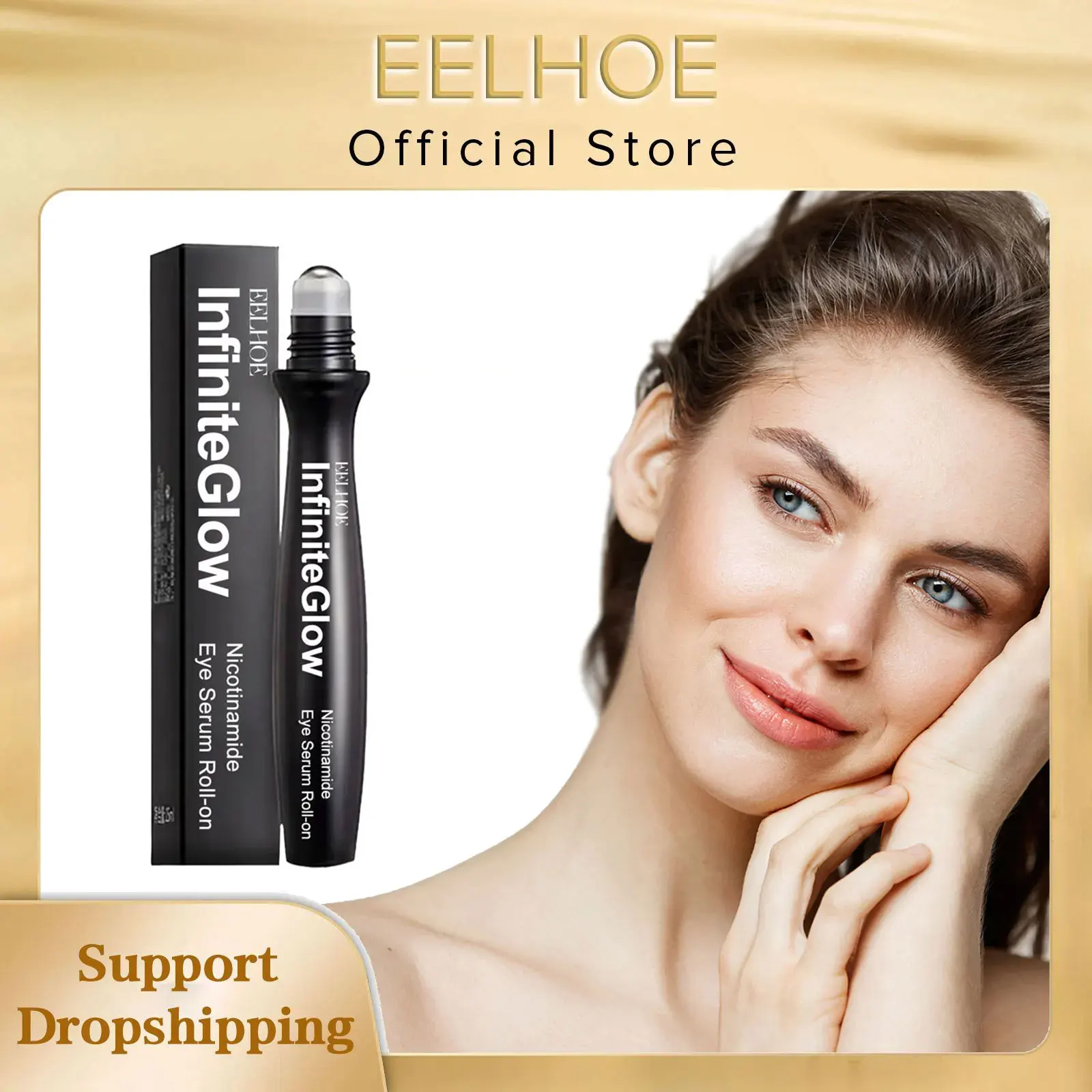 Nicotinamide Anti-Wrinkle Eye Serum Remove Eye Bag Moisturizing Prevent Puffiness Fade Dark Circles Firming Eyes Essence Roll-On