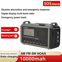 Solar Hand Crank Weather Radio 10000MAh Portable Emergency Radio Torch Reading Lamp AM FM SW NOAA SOS Alarm Radios Power Bank