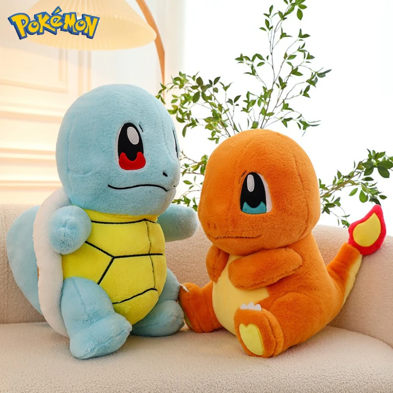 35-60CM Big Size Pokemon Charmander Plushies Squirtle Cartoon Anime Peluche Ornament Comfortable Soft Doll Children Toy Gift