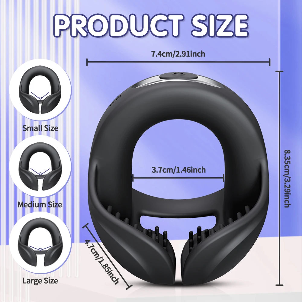Male Vibrating Cock Ring Sex Toys for Men Penis Ring Vibrator 10 Vibrations  for Testicle Stimulator Adult Products for Men 18 view 5