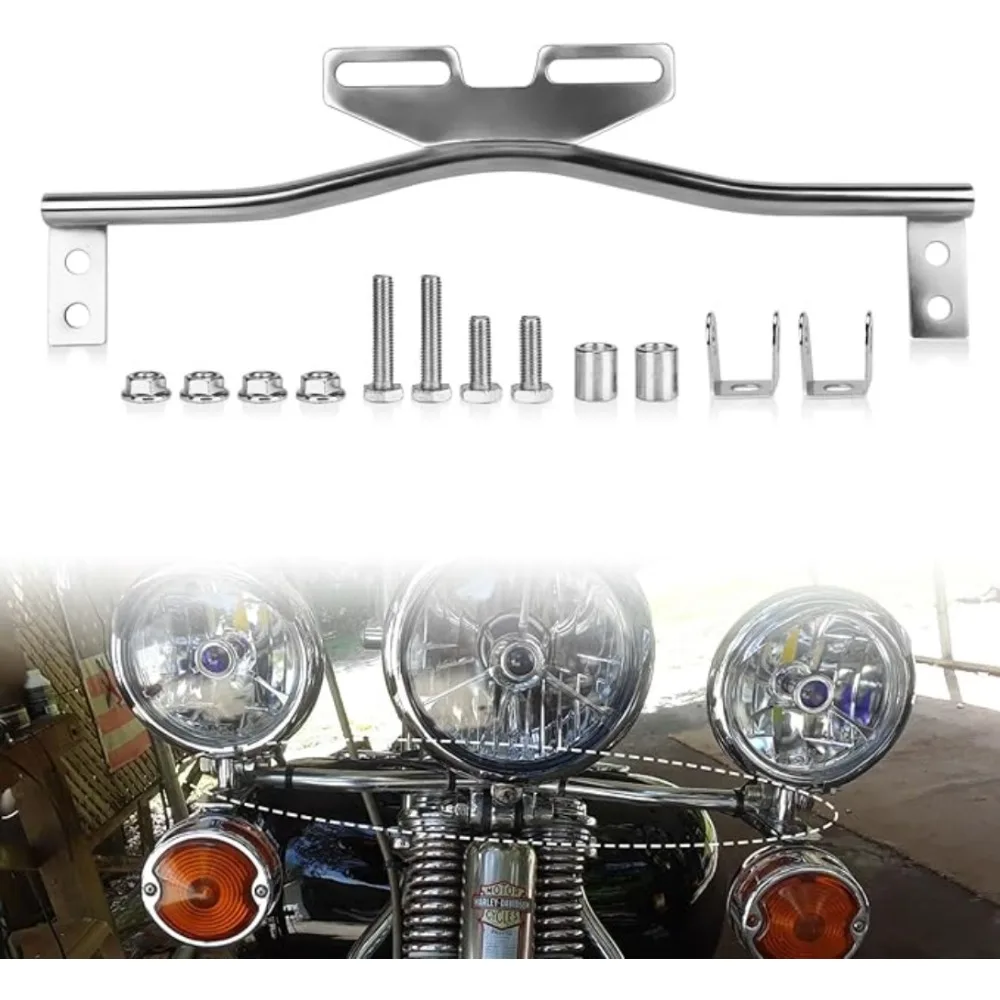 Motorcycle Universal Light Bracket Spot Fog Turn Signal Light Spotlight LED Light Bracket bar for Harley Dyna Super Glide Road