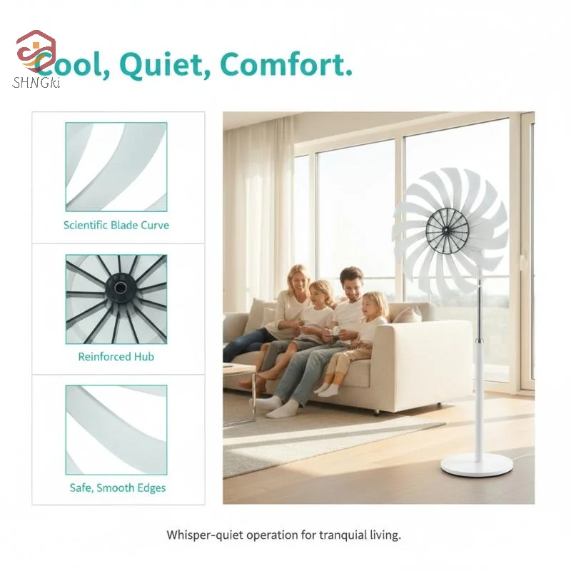 14 Inch Floor Fan Table Fan Blade With Nut Cover Household Silent Fan Blade Plastic Propeller Fan Blade 15 Leaves