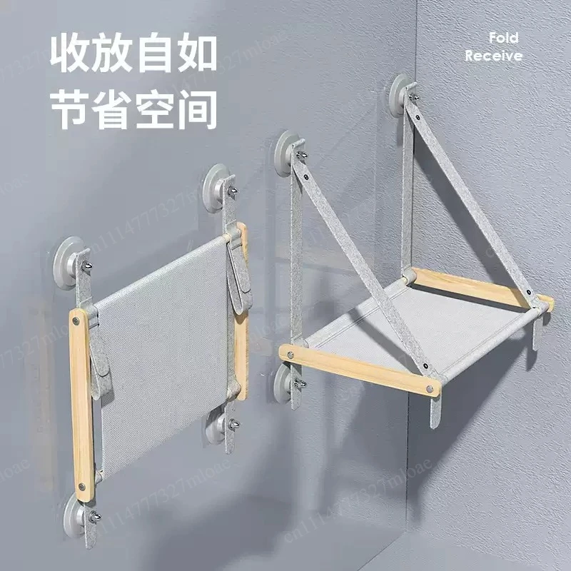Cat hammock glass window balcony hanging nest sunbathing artifact hanging window sill suction cup cat nest hanging wall