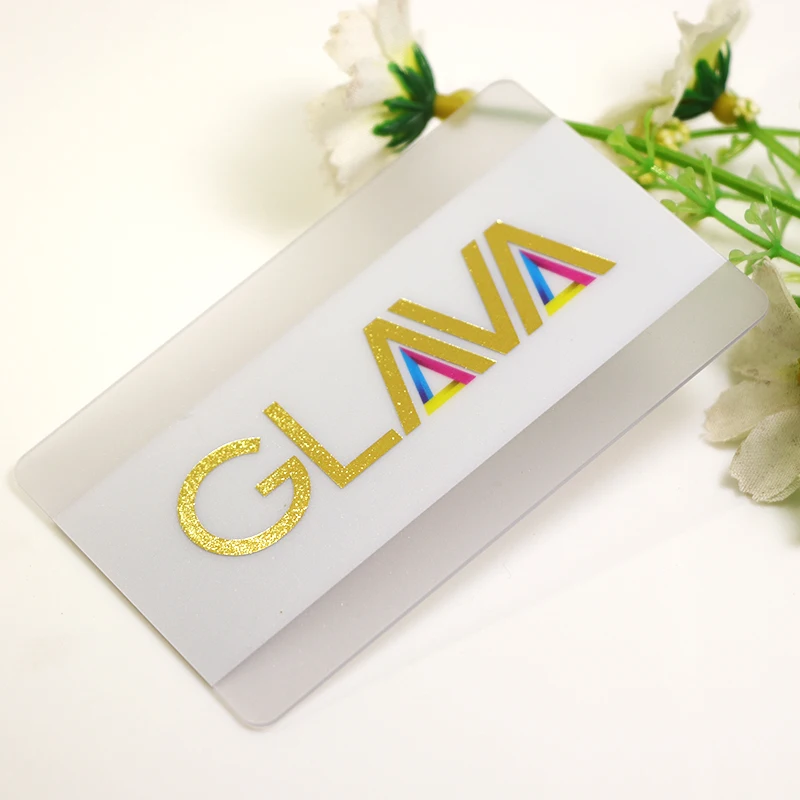 

200pcs CMYK Printing Custom Clear PVC Name Visit Transparent Business Cards