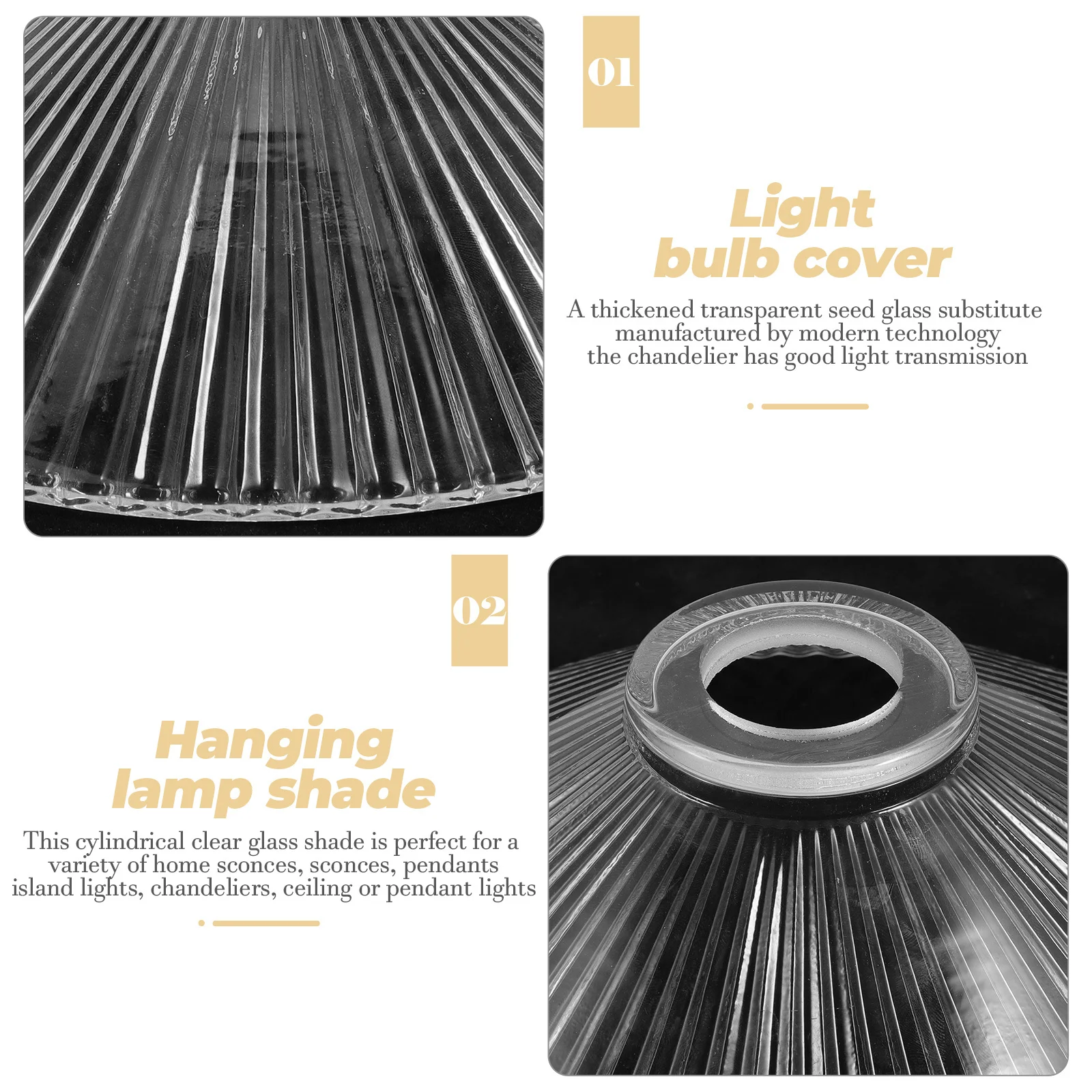 

Pendant Light Shade Glass Lamp Cover Heat Resistant Hand Blown Modern Home Decor 55Mm Opening Pendant Light Shade