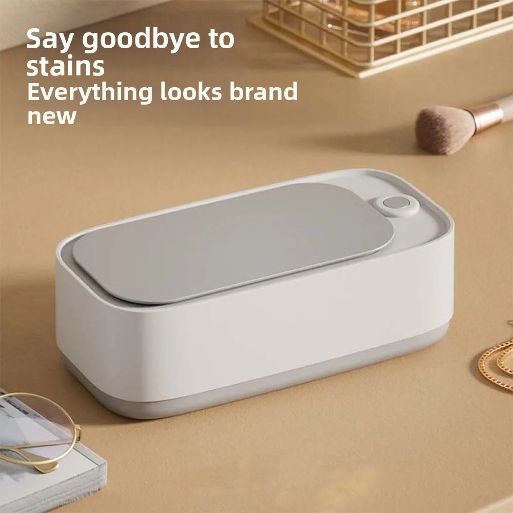 Macchina per la pulizia degli occhiali ad alta frequenza con un solo pulsante 360 °   Macchina per la rimozione delle macchie dei gioielli di purificazione visibile portatile