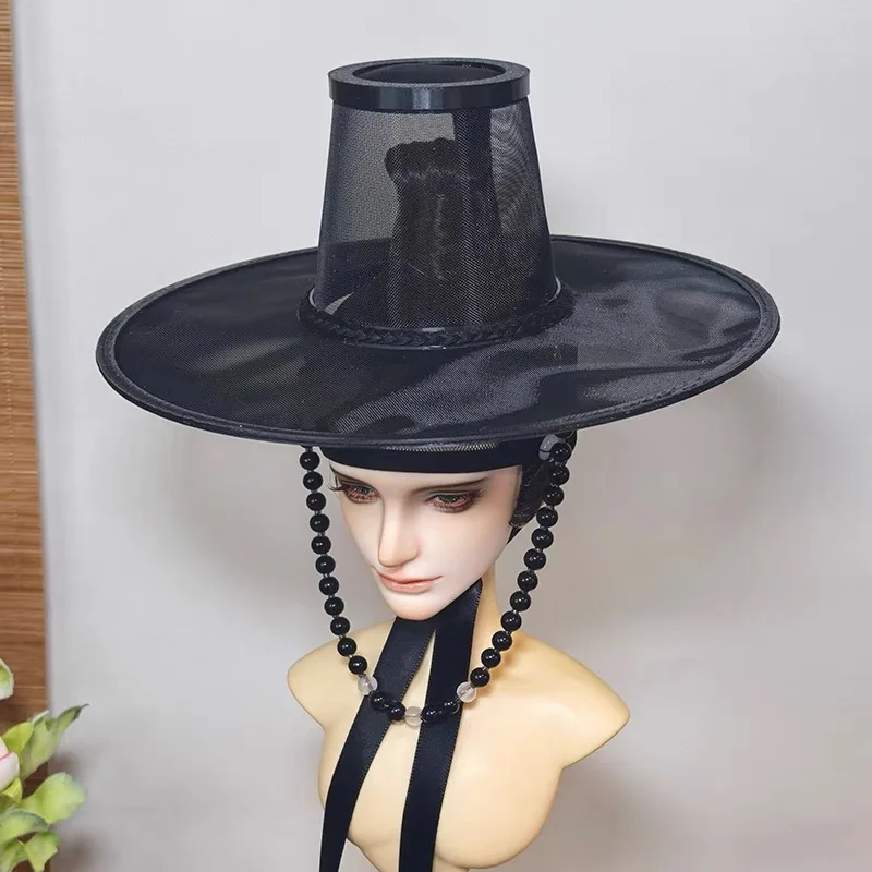 Not Fit Human Hat 1/3 BJD Hats North Korean Or Korea Uncle Ancient Black Big Hat Doll Ming Dynasty Hat Props 1 Piece Free Ship