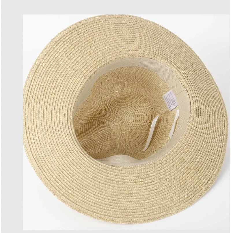 Men Big Size 61-64cm Panama Sun Hats Women Beach Wide Brim Straw Hat Lady Summer Sun Hats Plus Size Fedora Hat 55-57cm 58-60cm