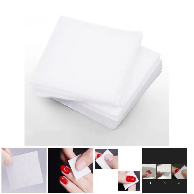 500 Pcs Nail Pads Wipes Non-woven Fabric UV Gel Polish Acrylics Remover Cleaner UV Gel Polish Acrylics Remover 500 Pcs Nail Pads