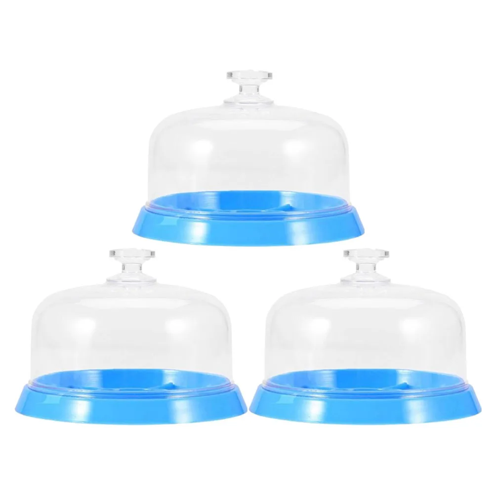 

3pcs Watch Repair Parts Storage Box Small Transparent Dustproof Case for Watch Dial Movement Holders Plastic Cover