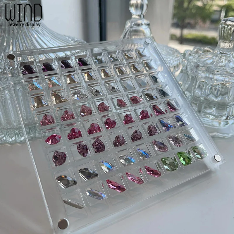 Acrylic Nail Art Crystal Diamond Stone Storage Box