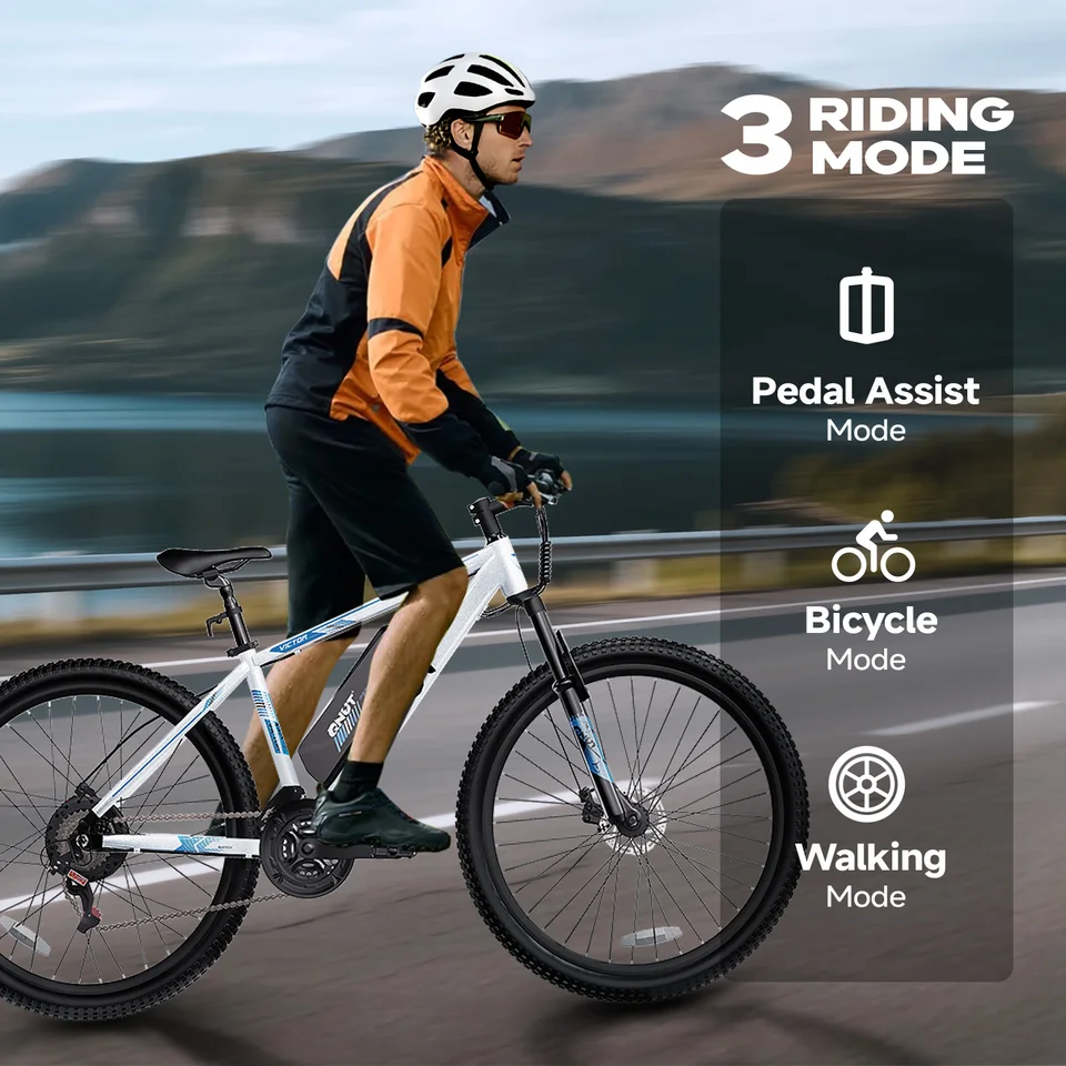 350W Motor Adult Electric Bicycle 65 Torque Electric Mountain Bike 26" Tire, 20MPH 36V10.4AH Mountain & Road Ebike image 5