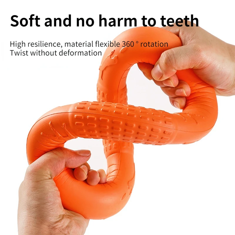 Round Ring Dog Toys Anti-Bite Flying Floating Training Ring Puller Toys EVA Interactive Chewing Toy for Small Medium Dogs