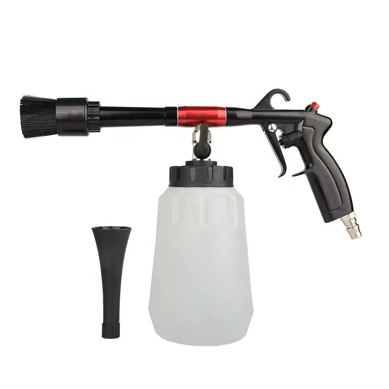Factory direct sales Customized high-performance automotive blowing tools Automotive interior cleaning gun Dirt with brush