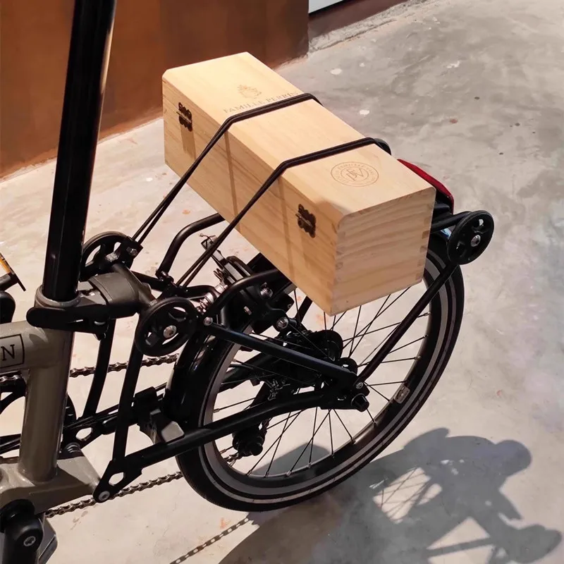 

1 pair of Folding bicycle rear rack elastic ropes for Brompton rear rack tying ropes for A, C, P, T, G Line Pulling Strap