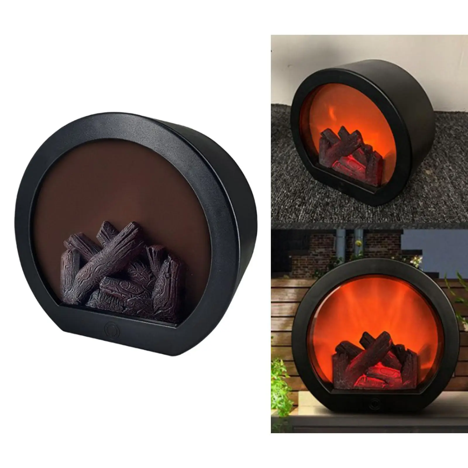 Realistic Flickering Flame LED Light Table Lamp for Yard Indoor Decoration