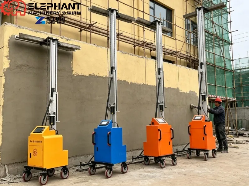 Automatic Wall Plastering Machine 800mm Working Width, Cement Plastering Machine Offered By Professional Manufacturers