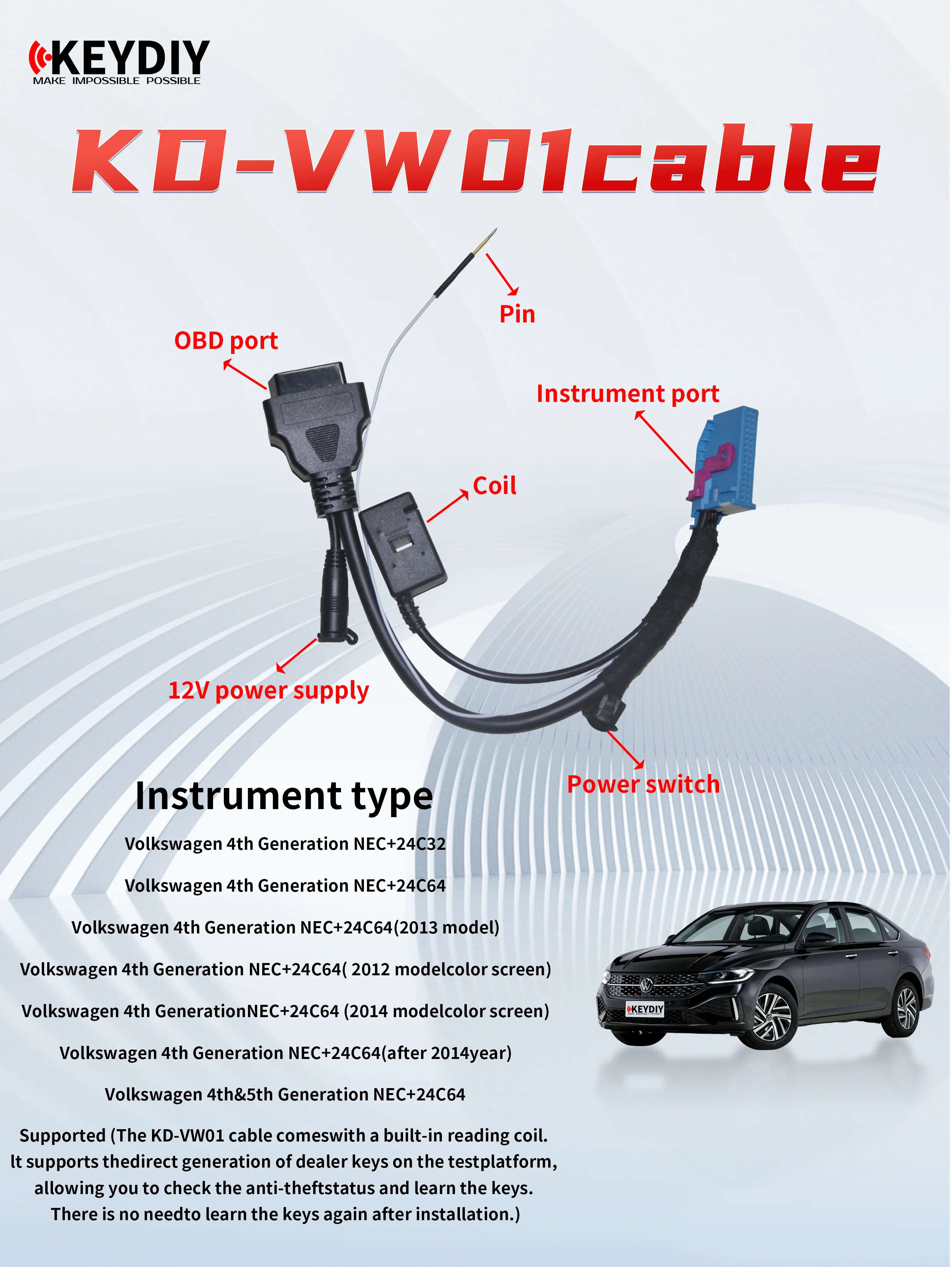 For KD-VW01 Harness… - image