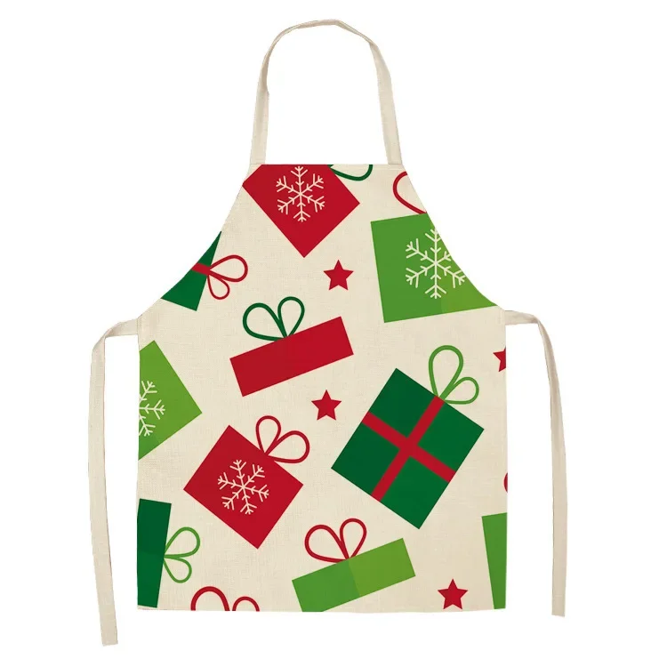 Christmas apron new cartoon Santa Claus Christmas party decoration kitchen supplies