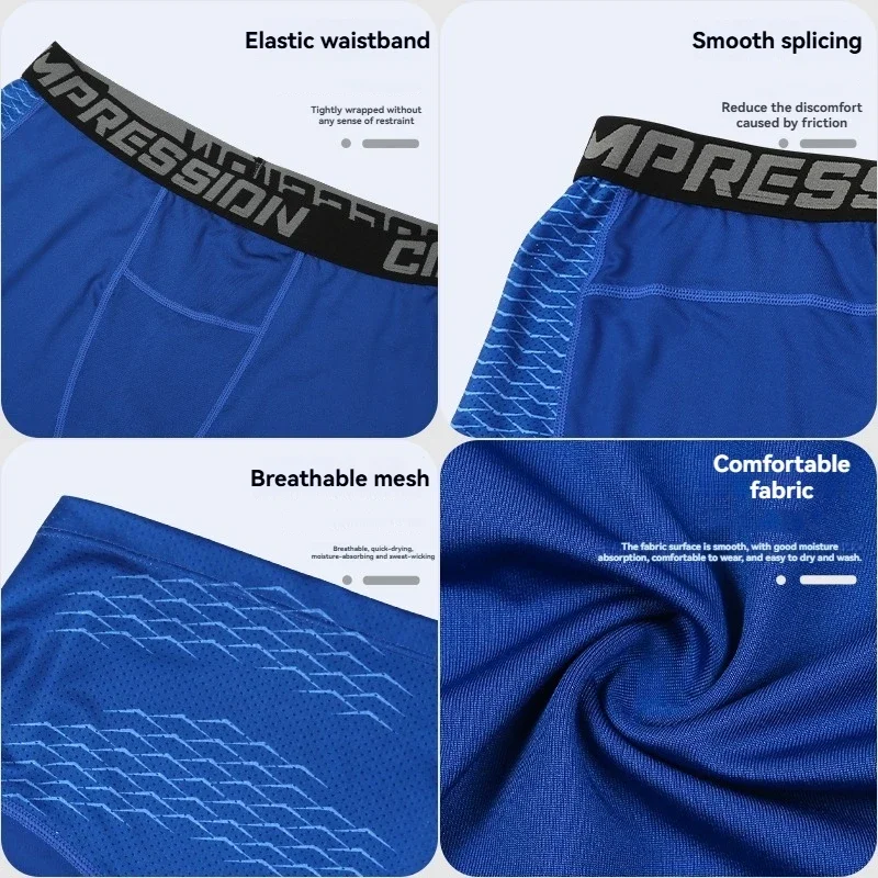 2025 شورت رياضي جديد للرجال سريع الجفاف وجيد التهوية وضغط كرة السلة واللياقة البدنية والجري والتدريب غير رسمي #6