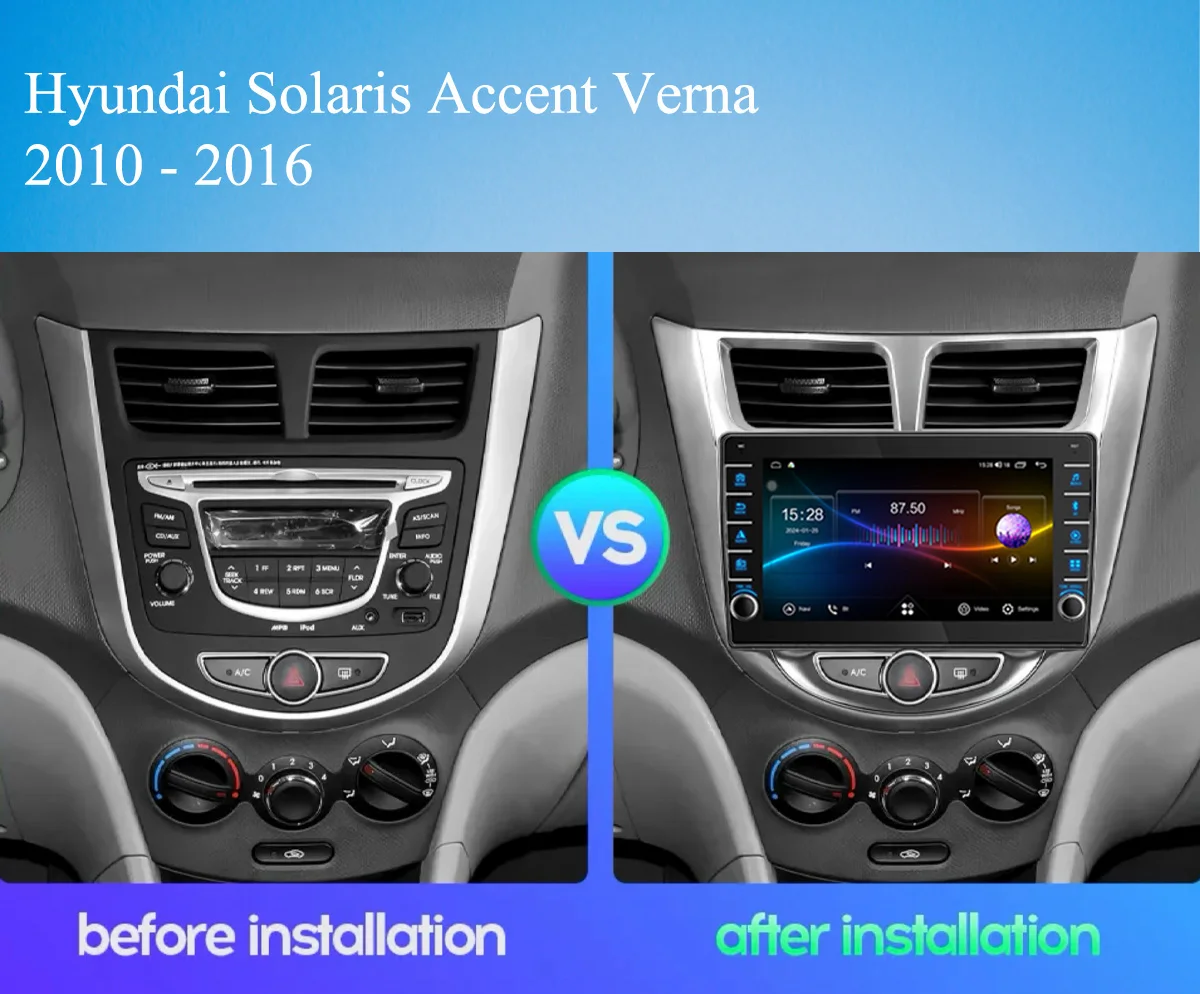 For Hyundai Solaris Verna 2010 - 2016 Car Auto Video Music Player Gps Navi Monitor Tape PC Tablet Entertainment system 2din RDS