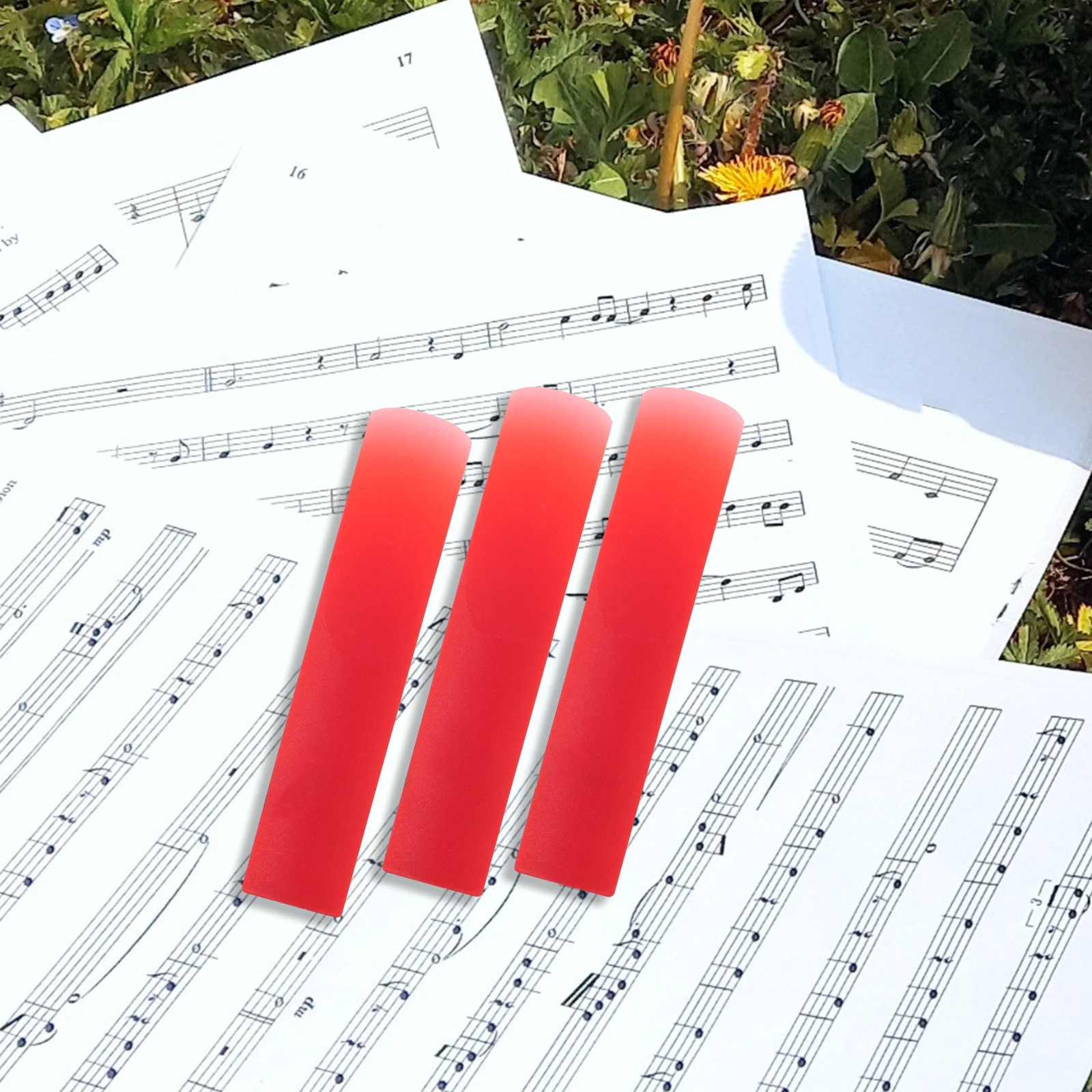

3 Pcs Resin Clarinet Reeds for Beginners Red Accessory Performance Plastic