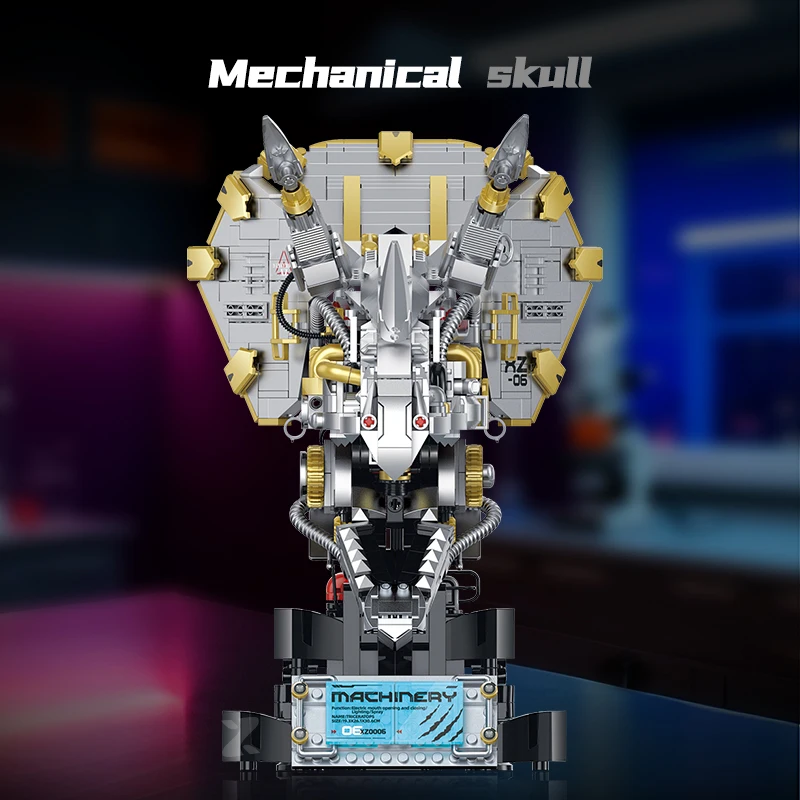 NEW 928PCS MOC Mechanical Tyrannosaurus Rex and Triceratop Head Building Blocks Bricks Assembling DIY Toys for Children Gift Set