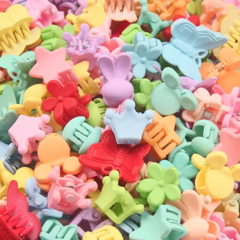 50 Stück Mädchen Niedliche Cartoon-Haarspangen Kleine Haarklammern Blumen Stern Kleine Haarkrallen Kinder Süße Haarnadeln Modische Haaraccessoires