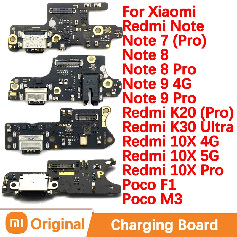 Original USB Power Charger Charging Port Board Dock Connect For Xiaomi Mix 3 5G Redmi 10X Pro Note 7 8 Pro 9 9S F1 M3 K20 Fast