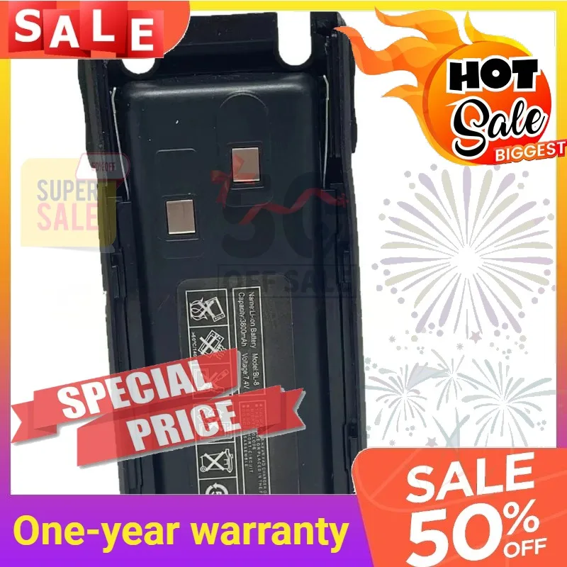 SWZY For Baofeng UV-8D UV-82HP UV-8D UV-82WX UV89 Two Way Radio UV-82 Li-ion Battery Type-C Charger BL-8 2800mAh/3800mAh