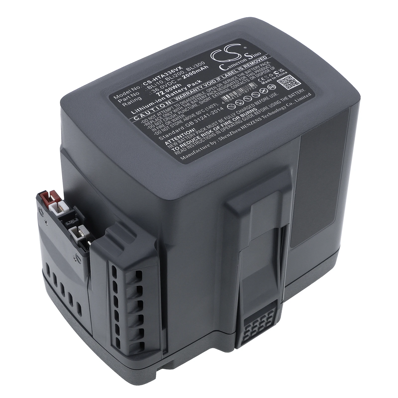 CS Replacement Battery for Husqvarna 110iL,115iHD45,115iHD55,115iL,115iPT4,120i,120iB,136LiC S PN:967 07 19-01 2000mAh / 72Wh